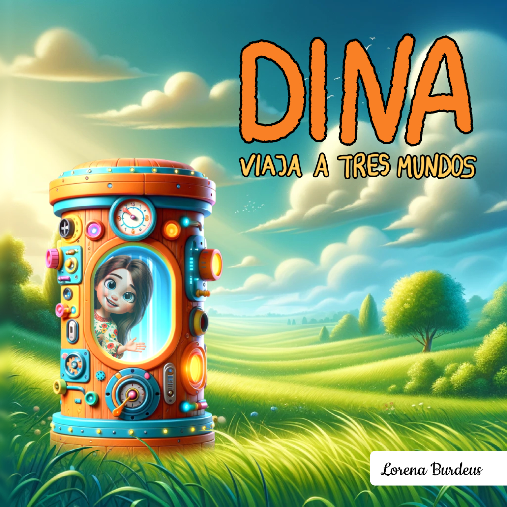 Portada del libro Dina viaja a tres mundos - cuento infantil educativo sobre igualdad y medio ambiente
